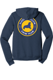 Full Zip Hoodie | HEATHER NAVY