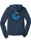 Full Zip Hoodie | HEATHER NAVY