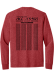 Long Sleeve Triblend Tee | Red Frost