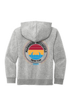 Youth Hooded Sweatshirt (Multi Color Back) | LIGHT HEATHER GREY