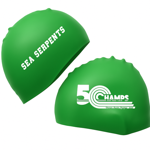 CUSTOM SWIM CAP - SEA SERPENTS